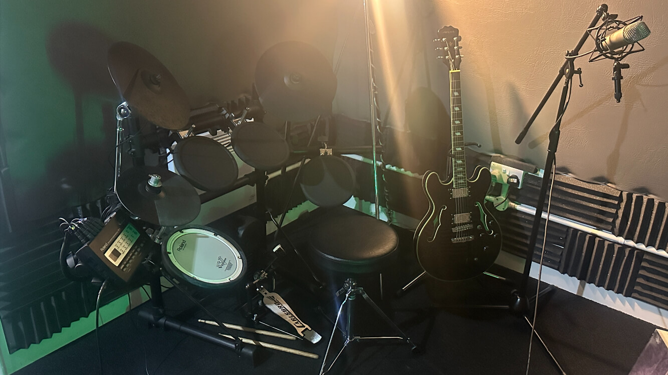 Drum Kit in our music room
